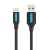 Vention USB-A - USB-C adat,- és töltőkábel 0,25m fekete (COKBC) (COKBC)