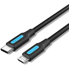 Vention USB-C 2.0 to Micro USB 2A Cable 1,5m Black kábel és adapter