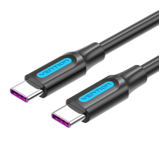 Vention USB-C 2.0 USB-C 5A kábel Vention COTBG 1.5m fekete PVC kábel és adapter