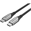  Vention USB-C 3.1/M -> USB-C 3.1/M, (szövet, szürke), 0,5m, kábel
