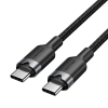 Vention USB-C to C cable, braided, 3A, 480Mbps, 60W, 2m, BK