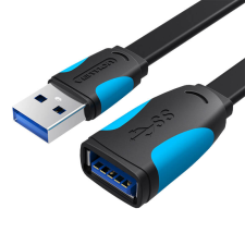 Vention VAS-A13-B100 USB-A apa - USB-A anya hosszabbító kábel - Fekete/Kék (1m) kábel és adapter