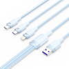 Vention Vention USB-A 2.0/M -> USB-C/Lightning/Micro USB-B, 1,5m,(blue,6A,3in1), kábel