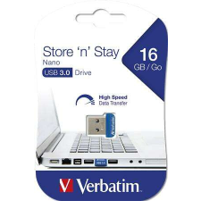 Verbatim &#039;n&#039; Stay Nano USB 3.0, 16GB, 80/25MB/sec kék pendrive pendrive