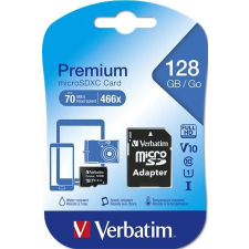 Verbatim 128GB microSDXC Verbatim UHS-I Premium memóriakártya + adapter (44085) memóriakártya