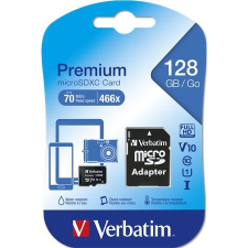 Verbatim 128GB microSDXC Verbatim UHS-I Premium memóriakártya + adapter (44085) (44085) memóriakártya