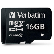Verbatim 16GB microSDHC Verbatim CL10 memóriakártya + adapter (44082) memóriakártya