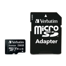 Verbatim 256GB microSDXC Verbatim U1 Premium memóriakártya + adapter (44087) (v44087) memóriakártya