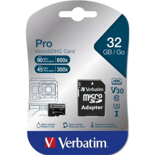 Verbatim 32GB microSDHC Verbatim UHS-I Pro memóriakártya + adapter (47041) (47041) memóriakártya