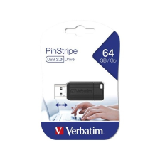 Verbatim 64 GB Pendrive 2.0  PinStripe (fekete) pendrive