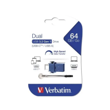 Verbatim 64 GB Pendrive 3.2+USB-C adapter  Dual (UV64DC) pendrive