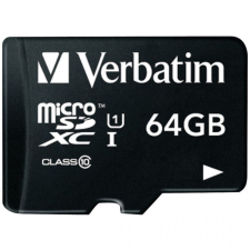 Verbatim 64GB microSDXC memóriakártya Verbatim + adapter (Class 10) (44084) memóriakártya