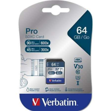 Verbatim 64GB SDXC Verbatim UHS-I Pro memóriakártya (47022) (47022) memóriakártya