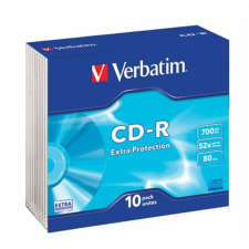 Verbatim CD-R lemez, 700MB, 52x, 10 db, vékony tok, VERBATIM DataLife (CDV7052V10DL) írható és újraírható média
