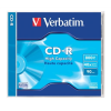 Verbatim CD-R lemez, 800MB, 90min, 40x, normál tok, VERBATIM