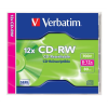 Verbatim CD-RW lemez, újraírható, SERL, 700MB, 8-12x, 1 db, normál tok, VERBATIM