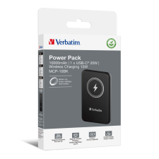 Verbatim Charge 'n' Go mágneses, vezeték nélküli 10000mAh Power Bank fekete (32245) (verbatim32245) power bank