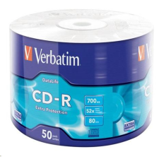 Verbatim DataLife 80'/700MB 52x CD lemez zsugorhengeres 50db/henger  (43787) (43787) írható és újraírható média