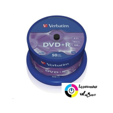 Verbatim DVD+R 4.7GB 16x DVD lemez 50db/henger /43550/ írható és újraírható média