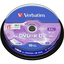 Verbatim DVD + R 8x kétrétegű 10p cakebox írható és újraírható média