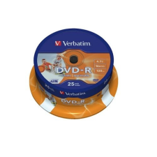 Verbatim DVD-R Verbatim 4,7GB 16x nyomtatható 25db/henger 43538 írható és újraírható média