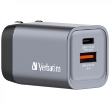 Verbatim GaN USB-A / USB-C Hálózati töltő - Szürke (35W) mobiltelefon kellék