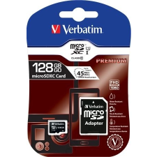 Verbatim Memóriakártya, Micro SDXC, 128GB, Class 10, adapterrel VERBATIM (MVMS128GHA) memóriakártya