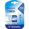 Verbatim Memóriakártya, microSDXC, 256GB CL10/U1, 90/10 MB/s, adapter, VERBATIM "Premium"
