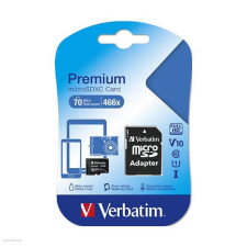 Verbatim Memóriakártya Verbatim Micro SDHC 16GB Class 10 + adapter memóriakártya