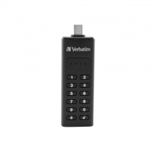 Verbatim Pen Drive 64GB Verbatim Keypad Secure fekete USB-C (49431) (Verbatim 49431) pendrive
