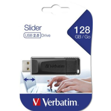 Verbatim Pendrive, 128GB, USB 2.0, VERBATIM Slider, fekete (UV128GSF) pendrive