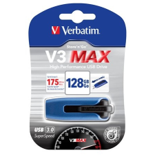 Verbatim Pendrive, 128GB, USB 3.0, 175/80 MB/sec, VERBATIM V3 MAX, kék-fekete UV128GSM pendrive