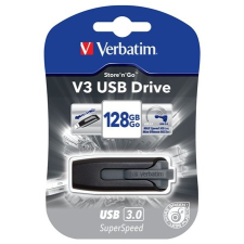 Verbatim Pendrive, 128GB, USB 3.0, 80/25 MB/sec, VERBATIM V3, fekete-szürke UV128GS pendrive