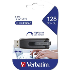Verbatim Pendrive, 128GB, USB 3.2, 80/25 MB/s, VERBATIM &quot;V3&quot;, fekete-szürke pendrive