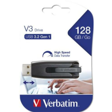 Verbatim Pendrive, 128GB, USB 3.2, 80/25 MB/s, VERBATIM "V3", fekete-szürke pendrive
