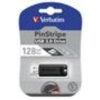 Verbatim Pendrive, 128GB, USB 3.2, VERBATIM "Pinstripe", fekete
