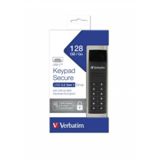 Verbatim Pendrive, 128GB, USB-C (USB 3.2), titkosítás, 160/130Mb/s, VERBATIM Keypad Secure (UV128GCKS) pendrive