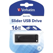 Verbatim Pendrive, 16GB, USB 2.0, VERBATIM Slider, fekete (UV16GSF) pendrive