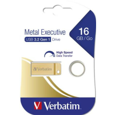 Verbatim Pendrive, 16GB, USB 3.2, VERBATIM Executive Metal arany (UV16GEM32) pendrive