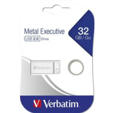 Verbatim Pendrive, 32GB, USB 2.0,  VERBATIM "Executive Metal", ezüst pendrive