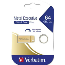 Verbatim Pendrive, 64GB, USB 3.2, VERBATIM "Executive Metal", arany pendrive