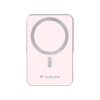 Verbatim Power bank, külső akkumulátor, mágneses (vezeték nélküli), 10.000mAh, kitámasztó, VERBATIM "Charge n Go", rózsaszín
