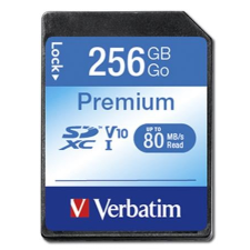 Verbatim Premium 44026 SDXC, 256GB, CL10/U1, 45/10 MB/s memóriakártya memóriakártya