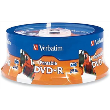 Verbatim Printable DVD-R 4.7GB X16 (25db/csomag) (VER435389) (VER435389) írható és újraírható média