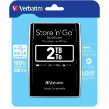 Verbatim Store &#039;n&#039; Go 2TB 2.5&quot; USB 3.0 fekete külső merevlemez merevlemez