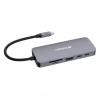 Verbatim USB elosztó-HUB, 2xUSB-C/1xHDMI/3xUSB-A/RJ45/SD/mSD, VERBATIM