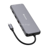 Verbatim USB elosztó-HUB, 2xUSB-C PD/2xHDMI/DP/6xUSB-A/RJ45/audio, VERBATIM