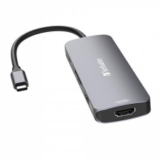 Verbatim USB elosztó-HUB, USB-C PD/2xHDMI/3xUSB-A/SD/mSD, VERBATIM hub és switch