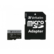Verbatim Verbatim 256GB microSDXC Pro Class 10 U3 V30 A2 + adapterrel memóriakártya