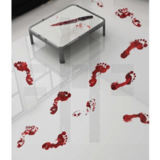  VÉRES LÁBNYOM MATRICA party kellék